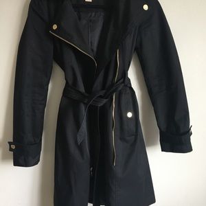 Michael kors black trench coat